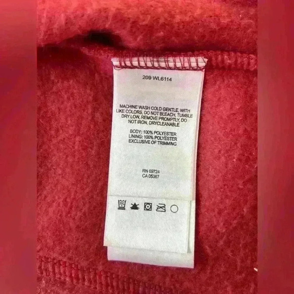 Columbia Full Zip Dark Red Rust Fleece Jacket Women's Large - Picture 6 of 10